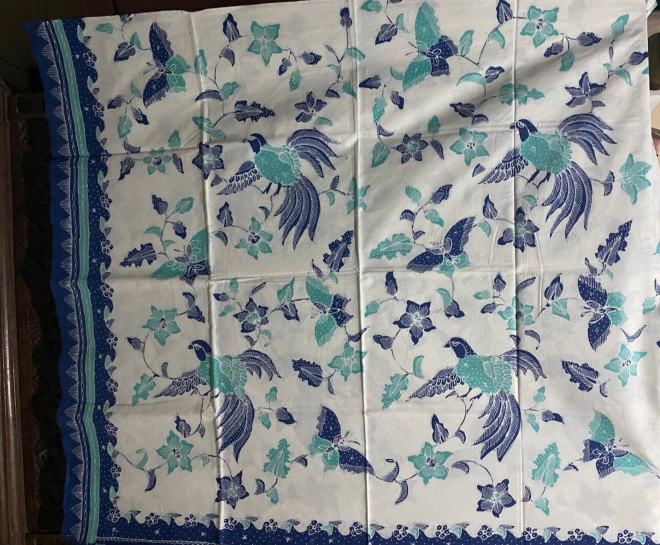 080 BATIK CIREBON Motif: burung hijau tembokan