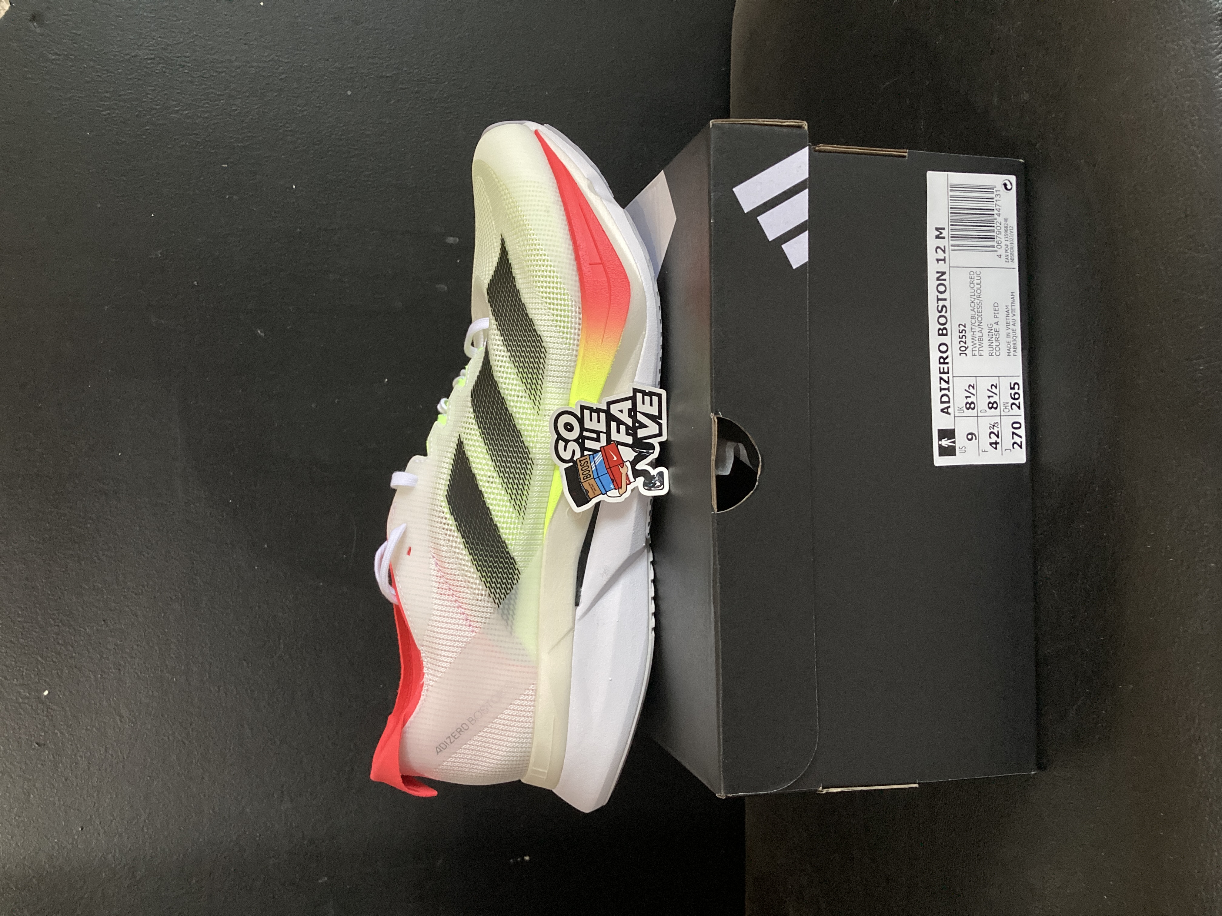 Sepatu Lari ADIDAS ADIZERO BOSTON 12 “Cloud White-Core Black-Lucid Red”